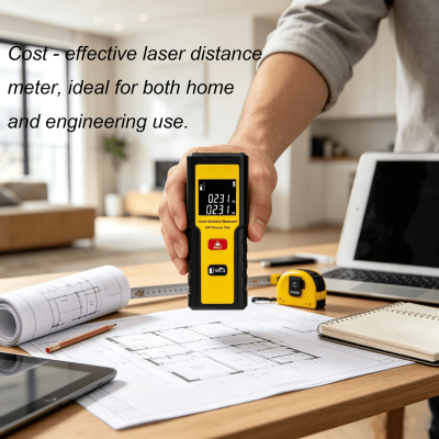 Cost-Effective Laser Distance Meter 60m with Mirror Screen ±2mm Precision AAA Battery Powered Digital Measure Tool Factory Direct OEM
