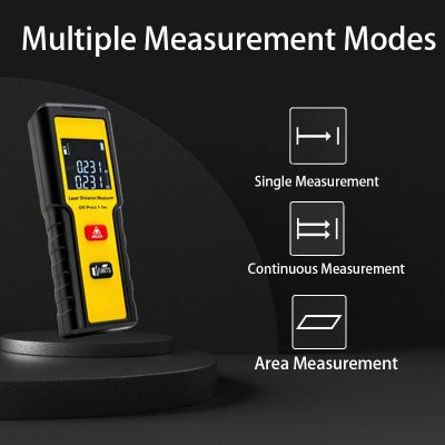 Laser Distance Meter with Multiple Measurement Modes Single Continuous Area Measurement Function Switching Easy Operation