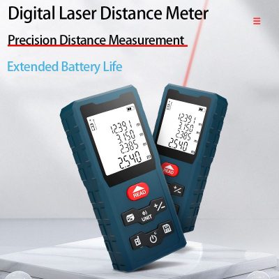 KL03 handheld laser rangefinder available in two versions: Li‑ion rechargeable model and AAA battery model